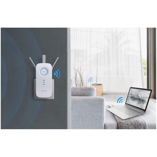 TP-Link WiFi Extender with Ethernet Port, Dual Band 5GHz/2.4GHz , Up to 44% More Bandwidth than Single Band, Covers Up to 1200 Sq.ft and 30 Devices, Signal Booster Amplifier Supports OneMesh(RE220)